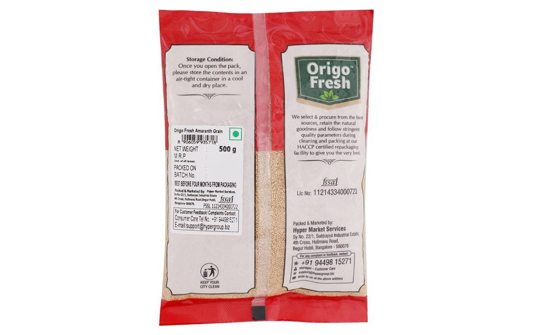Origo Fresh Amaranth Seeds    Pack  500 grams